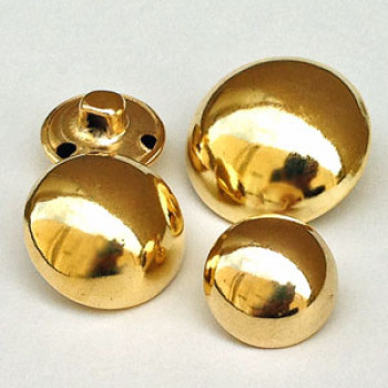 MG-7240-D Domed Gold Metal Button, Priced By Dozen 